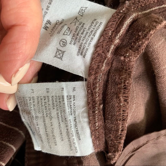 H&M Divided Brown Velvet Stripe Wide Leg Pants - Picture 9 of 16